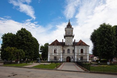 Dobromyl, Ukrayna - Temmuz 2021: Dobromyl, Ukrayna Belediye Binası