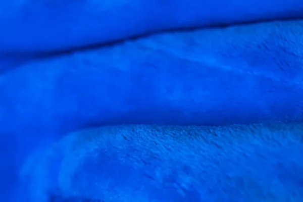 Blu Velluto Peluche Tessuto Strutturato Sfondo — Foto Stock
