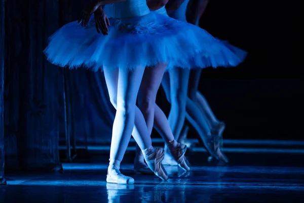 Ballet Swan Lake Primer Plano Bailarinas Bailando —  Fotos de Stock