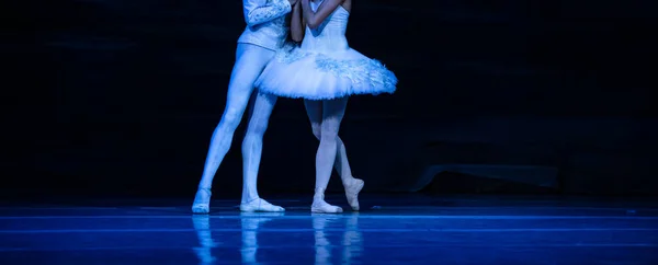 Het Zwanenmeer Ballet Sluiten Van Ballerina Dansen — Stockfoto