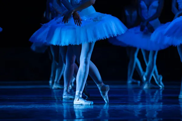 Ballet Lac Des Cygnes Gros Plan Ballerines Dansant — Photo