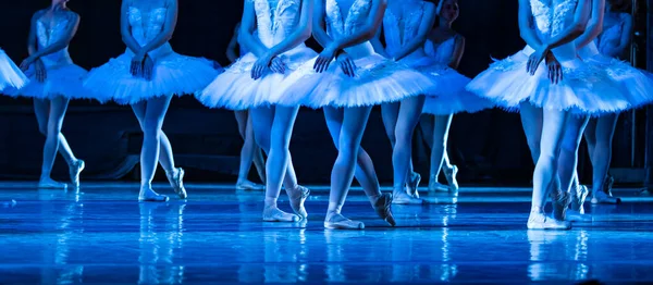 Ballet Lago Dos Cisnes Closeup Bailarinas Dançando — Fotografia de Stock