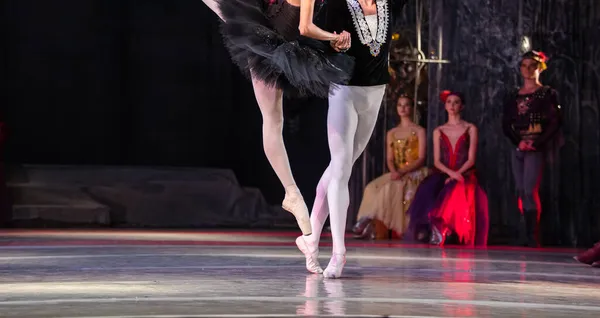 Ballet Swan Lake Primer Plano Bailarinas Bailando —  Fotos de Stock