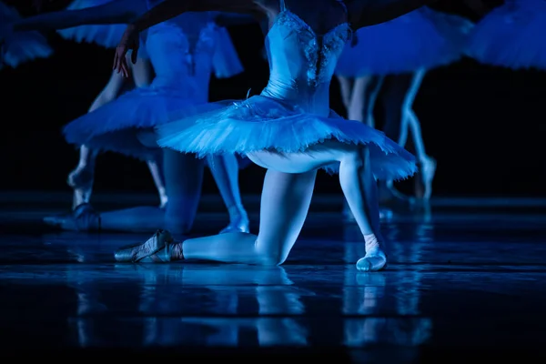 Schwanensee Ballett Großaufnahme Von Tanzenden Ballerinen — Stockfoto