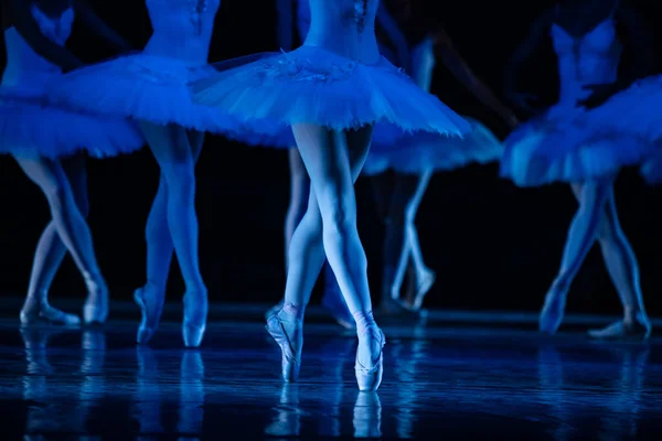 Het Zwanenmeer Ballet Sluiten Van Ballerina Dansen — Stockfoto