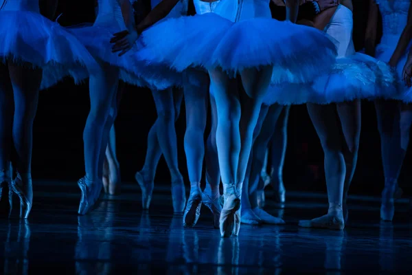 Ballet Lago Dos Cisnes Closeup Bailarinas Dançando — Fotografia de Stock