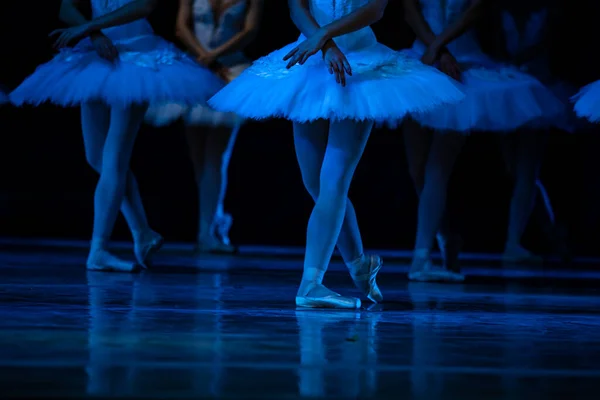 Balletto Del Lago Dei Cigni Primo Piano Ballerine Che Ballano — Foto Stock