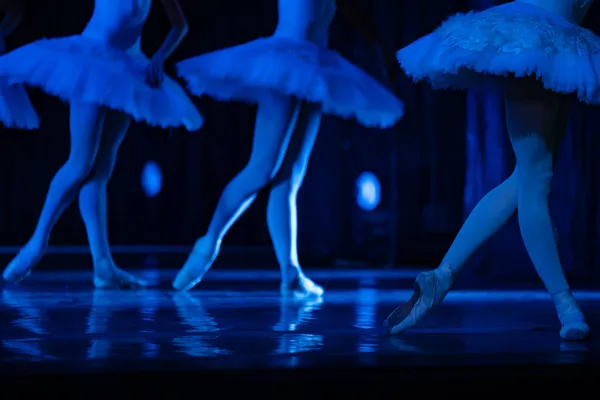 Het Zwanenmeer Ballet Sluiten Van Ballerina Dansen — Stockfoto