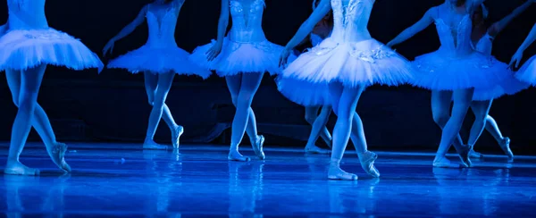 Ballet Swan Lake Primer Plano Bailarinas Bailando — Foto de Stock