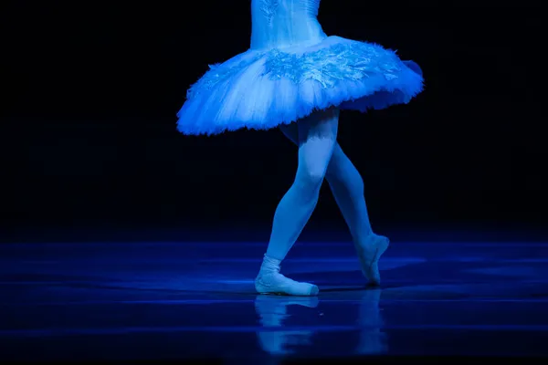 Balet Nad Jeziorem Łabędzim Zbliżenie Baleriny Taniec — Zdjęcie stockowe