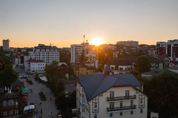 Трускавец Украина Июля 2021 Года Трускавец Панорамный Вид Беспилотника — стоковое фото