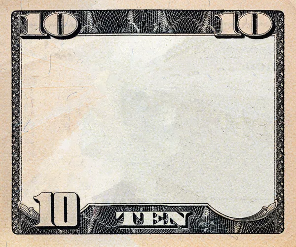 为设计目的而修改的10美元钞票装饰艺术品 — 图库照片