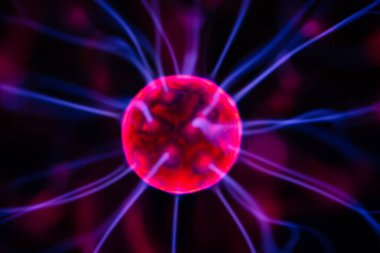 Plazma lambası ve küreye yakın çekim