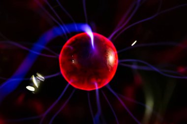 Plazma lambası ve küreye yakın çekim