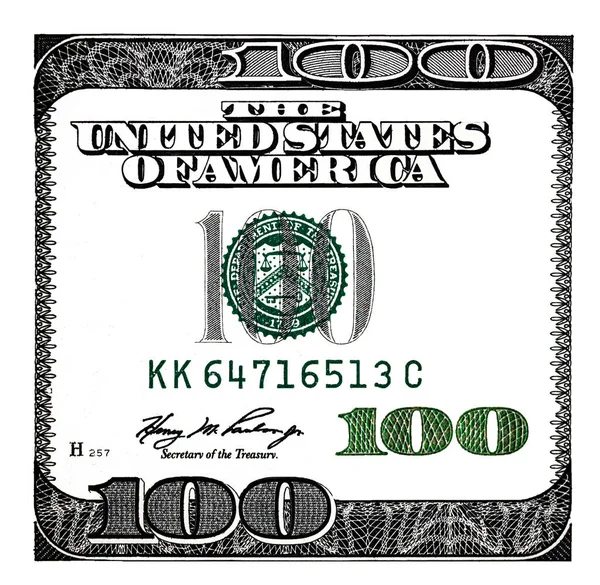 Modified Decorative 100 Dollar Bill Artwork Design Purpose — Stock Photo, Image