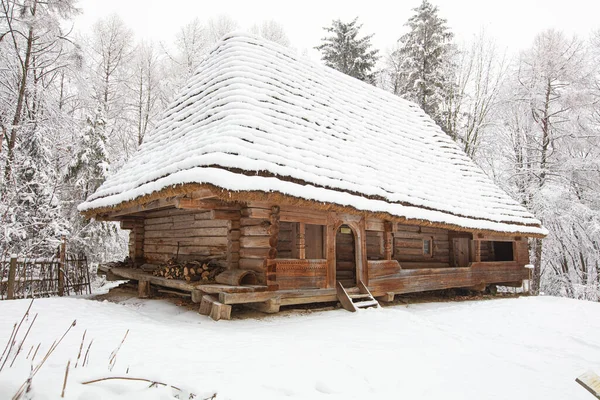 Lviv Ukraine December 2021 Ancient Village House Klymentii Sheptytskyi Museum — Stock Photo, Image