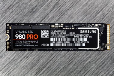 Seul, Güney Kore - 28 Aralık 2021: Samsung SSD 980 PRO 4.0 NVME M.2