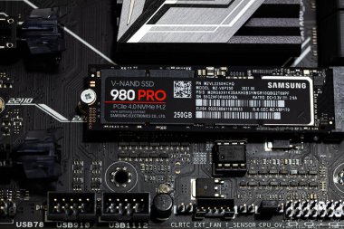 Seul, Güney Kore - 28 Aralık 2021: Samsung SSD 980 PRO 4.0 NVME M.2