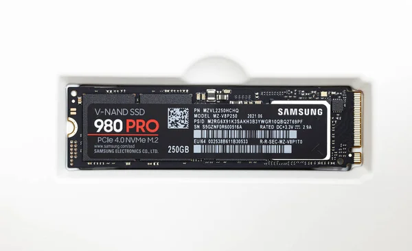 Seul Korea Południowa Grudnia 2021 Samsung Ssd 980 Pro Pcle — Zdjęcie stockowe