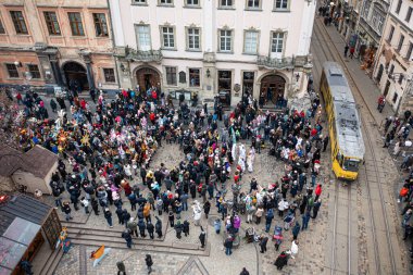 Lviv, Ukraine - January 8, 2022: Celebration of  Orthodox Christmas in Lviv. Festival 