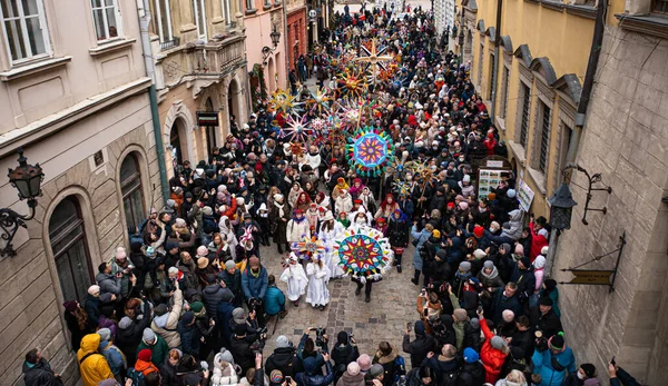 Lviv Ukraine January 2022 Celebration Orthodox Christmas Lviv Festival Flash — Stockfoto