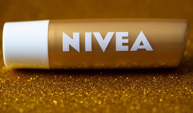 Beiersdorf, Germany - January 9, 2022: Nivea caring lip balm