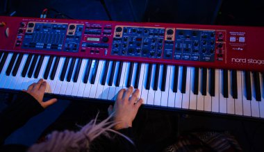 Stockholm, Sweden - January 9, 2022: Nord Stage 2 EX Keyboard