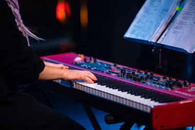 Stockholm, Sweden - January 9, 2022: Nord Stage 2 EX Keyboard