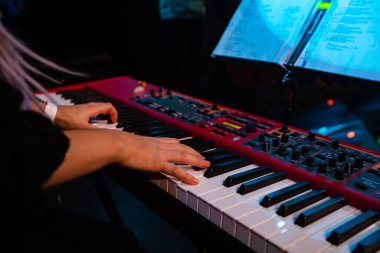 Stockholm, Sweden - January 9, 2022: Nord Stage 2 EX Keyboard