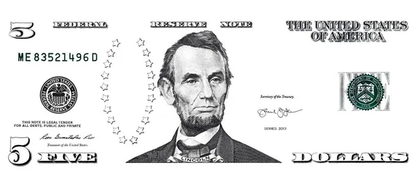Americká Dolarová Bankovka Prvky Pro Účel Návrhu Bílém Pozadí — Stock fotografie