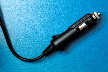 Car Charger on blue  background for design purpose