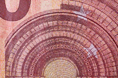 Closeup of 10 euro banknote for design purpose