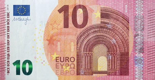 Closeup Euro Banknote Design Purpose — Stock Fotó