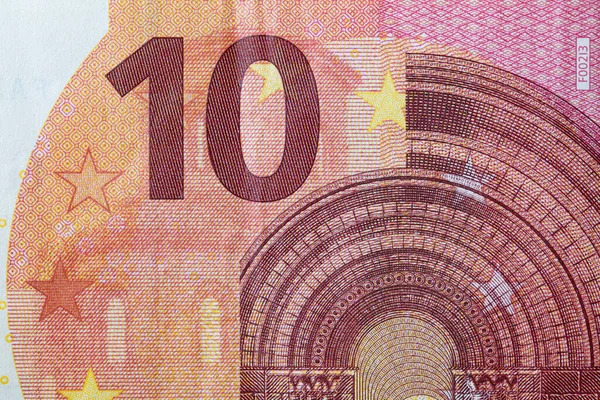 Tervezési Célú Eurós Bankjegy Közelsége — Stock Fotó