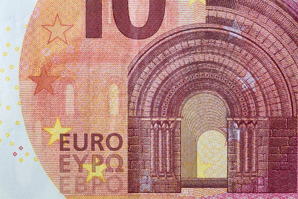 Closeup Euro Banknote Design Purpose — Stock Photo, Image