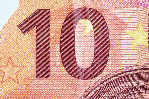 Zamknięcie Banknotu Euro Nominale Euro Celów Projektowych — Zdjęcie stockowe