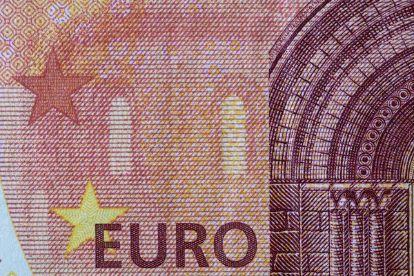 Closeup Euro Banknote Design Purpose — Foto Stock