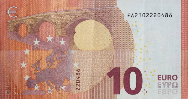 Primer Plano Del Billete Euros Con Fines Diseño —  Fotos de Stock