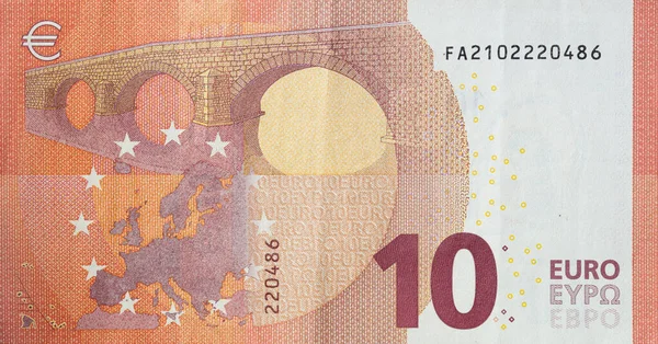 Закрытие Банкноты Размере Евро Дизайнерских Целей — стоковое фото