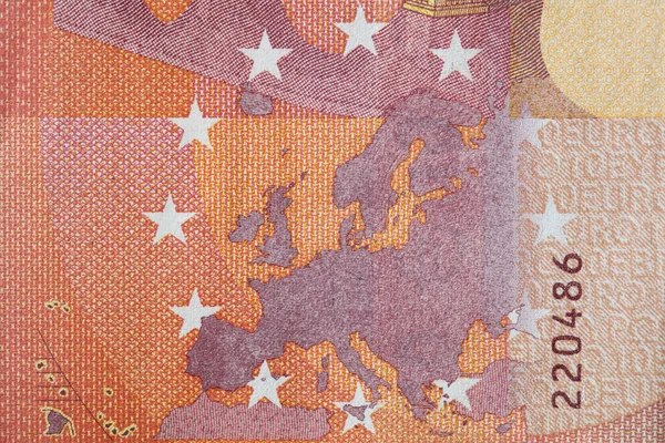 Fecho Notas Euro Para Efeitos Desenho — Fotografia de Stock