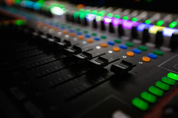 Closeup Sound Control Panel —  Fotos de Stock