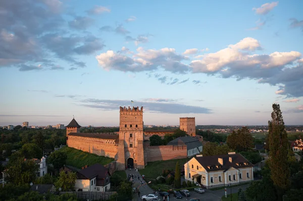 Lutsk Oekraïne Juni 2021 Luchtfoto Van Het Kasteel Van Lubart — Stockfoto