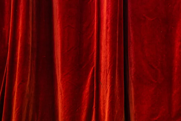 Červená Opona Divadle Strukturované Pozadí — Stock fotografie