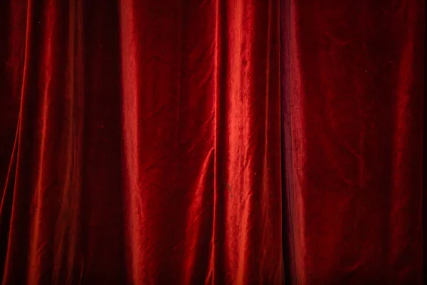 劇場の赤いカーテン 背景色 — ストック写真