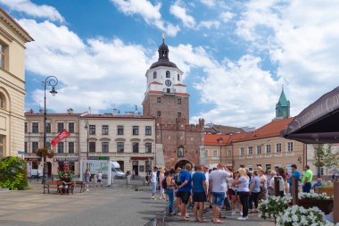 Lublin, Polonya - 19 Ağustos 2017: Lublin Krakow kapısı