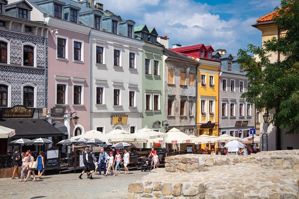 Lublin Polonia Agosto 2017 Calle Lublin — Foto de Stock