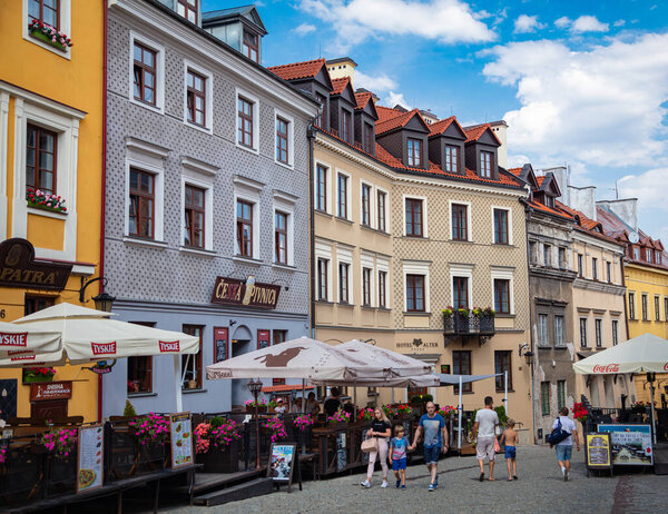 Lublin, Poland - August 19, 2017: Lublin street