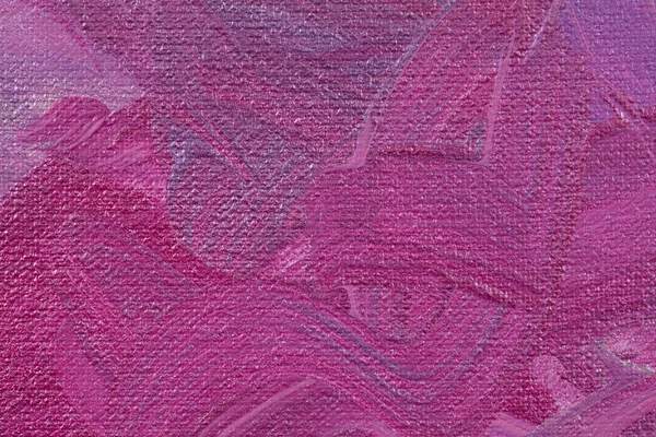 Closeup Pintura Rosa Com Estrutura Pincel Stroke Efeito Dor Papel — Fotografia de Stock