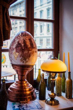 Lviv, Ukrayna - 16 Nisan 2017: Lviv 'de Paskalya yumurtası (pysanka) sergisi