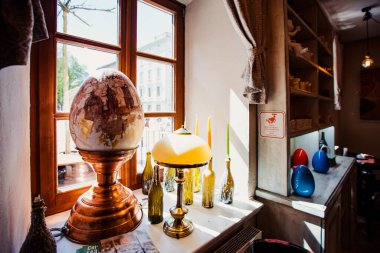 Lviv, Ukrayna - 16 Nisan 2017: Lviv 'de Paskalya yumurtası (pysanka) sergisi
